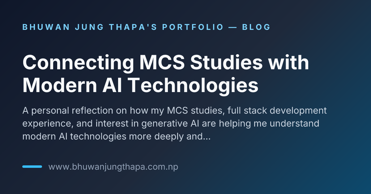 Connecting MCS Studies with Modern AI Technologies