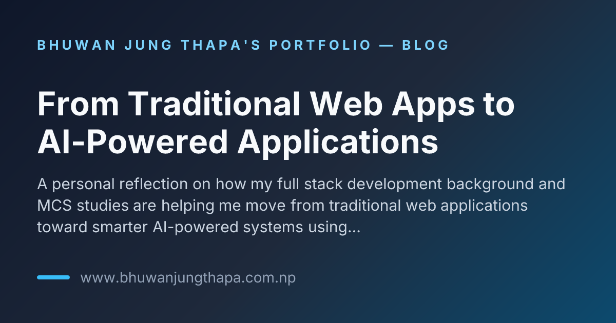 From Traditional Web Apps to AI-Powered Applications